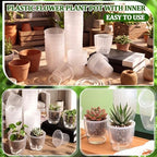 Self Watering Plant Pots, 4.3'', Transparent, 54 Pcs - Image 5