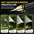 H2 Long Spray Gun With 3 Connectors, Portable High Pressure Water Sprayer For Car Wash, 360° Adjustable Nozzle Multifunctional Garden Hose Pipe Foam Blaster (1) - Image 5