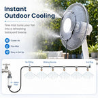 Patio Misters for Cooling Outdoor, Water Misting Cooling System,DIY Outdoor Misters (15M/49.2FT) - Image 5