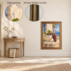 Purple Grapes in Ceramic Bowl Gold Framed Poster for Dining Room Wall Art - Image 3