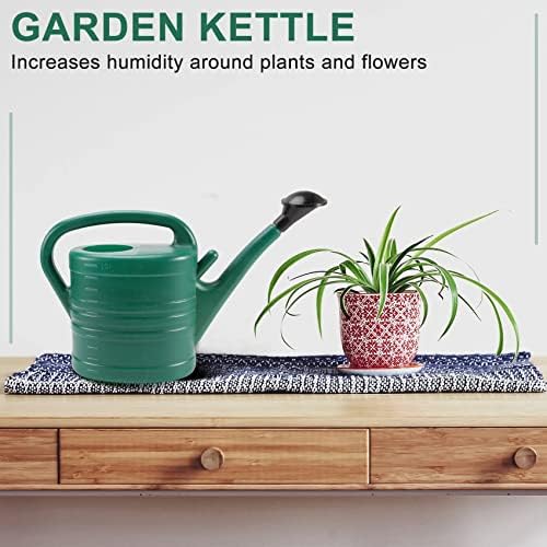 Watering Can with Green 10 litre 2 Gallons Garden Flower Water Bottle Watering Kettle with Handle Long Mouth - Image 2
