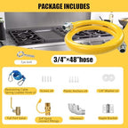 Safety System Kit, 3/4" Natural Gas Hose, 36" Commercial Kitchen Gas Hose, Mobile Gas Connector Hose Kit with 2 Elbow Fittings, 3/4 Flexible Gas Line - Image 7