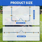 6 Nozzle ATV Sprayer Boom Wand Kit, 122 Inch Foldable Spray Boom, Stainless Steel, Adjustable Spray Pattern with 2 Hooks for ATV UTV Farm - Image 2