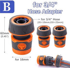 10PCS Garden Hose Adapter with 16mm Quick Stop Water Coupler for Irrigation Tube Connect and Repair Or Extender(Red) - Image 2