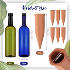 SiliFine 6 Sets Terracotta Watering Spikes,Blue Green and Terracotta - Image 2