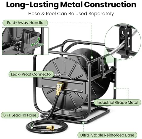 SPECILITE Garden Hose Reels, Holds 100 to 200 FT Hoses - Image 7