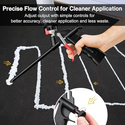 Lytool 2 Pack Reusable Spray Foam Gun with 12.6" Extension Tubes & Brush - Image 5