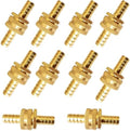 AOPANDA Garden Solid brass Hose Repair Connector with Clamps, 5/8" Garden Hose Adapter for Garden Hose Fitting,Male and Female Hose Fittings 10 Set (5/8"-10 Set) by AOPANDAmakelifeefficient