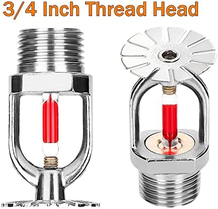 6pc Fire Sprinkler Head 3/4 Inch Pendent Type 155 Degree Quick Response Water Spray Down 68℃ Brass Fire Sprinkler Heads 3/4 NPT Thread for Home Commerical Residential (Pendent Sprinkler - Image 2