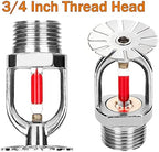 6pc Fire Sprinkler Head 3/4 Inch Pendent Type 155 Degree Quick Response Water Spray Down 68℃ Brass Fire Sprinkler Heads 3/4 NPT Thread for Home Commerical Residential (Pendent Sprinkler - Image 2