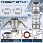 2 Set 3 Inch Camlock Fittings Type D&F&A - Image 3