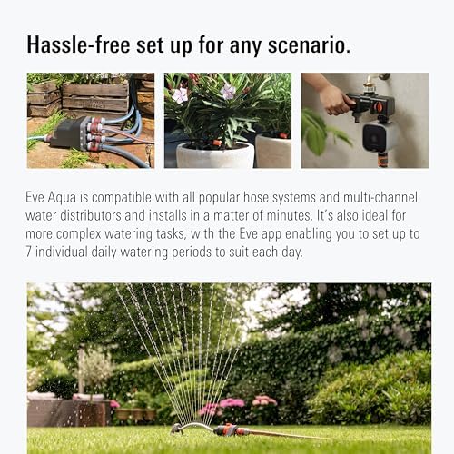 Eve Aqua – Smart Water Controller for Apple Home app or Siri, irrigate Automatically with schedules, Easy to use, Remote Access, no Bridge, Bluetooth/Thread, HomeKit - Image 4