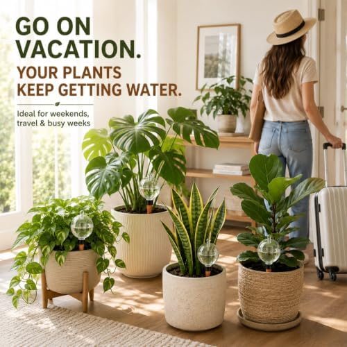 4Pcs Plant Watering Globes, 17oz Self-Watering Bulbs with Terracotta Spikes - Image 6