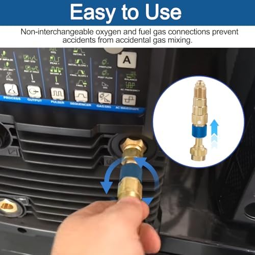 QDB33 Argon Hose Quick Connect Fittings, Argon Inert Gas Hose Fittings,Gold - Image 5