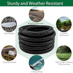 LONGRUN Pond Tubing 1.25 Inch 1-1/4'' Diameter, 23.6 Feet Long Corrugated Flexible Hose Pipe, Pool PVC Tube for Garden Ponds Waterfalls Camping Caravans Filters Drainage Marine - Image 7