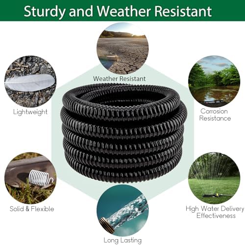 LONGRUN Pond Tubing 1.25 Inch 1-1/4'' Diameter, 23.6 Feet Long Corrugated Flexible Hose Pipe, Pool PVC Tube for Garden Ponds Waterfalls Camping Caravans Filters Drainage Marine - Image 7
