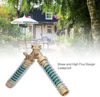 Hose Splitter 2 Way Brass Heavy Duty Water Hose Connector, Leakproof Garden Hose Splitter with Hose Protector and Rubber Washers, NPT 3/4 Inch for Faucet and Sprinkler - Image 2