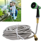 Expandable Garden Hose, Lightweight Stainless Steel Water Hose with 10 Pattern Nozzle, Kink Free Leak Proof Heavy Duty Retractable for Outdoor, Lawn, Patio (75FT) - Image 3
