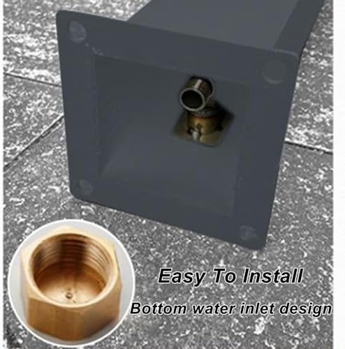 Outdoor Water Column with Faucet, Aluminum AlloyOutdoor Faucet Post, with Spray Gun and Hose, Dual Inlet Design for Backyard, Patio Irrigation - Image 7