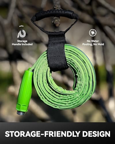 RAINPOINT Garden Hose 75FT, Up to 60% Lighter Non-Expanding Water Hose with TPE Inner Tube, Lightweight & Flexible Anti-Kink Hose, 800D Oxford Fabric, Weather-Resistant, 450PSI Burst, 3/4" Fittings - Image 5