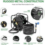 SPECILITE Garden Hose Reel With 100Ft Water Hose, 360° Rotation Frame - Image 2