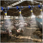 Livestock Cooling Mist Kit - Adjustable PE Hose & Brass Nozzles for Efficient Animal Cooling, Perfect for Farms, Greenhouses & Outdoor Spaces, Easy Installation & Enhanced Comfort by Unknown
