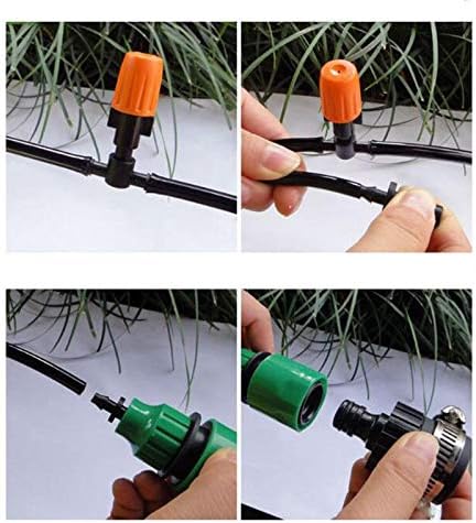 SagaSave Drip Irrigation kit Plant Watering System Gravity Fed Irrigation Water Drip Setfor Garden Greenhouse Yard Lawn Home or Vacation Use 15M 8/11" Tube 20 Nozzles - Image 6