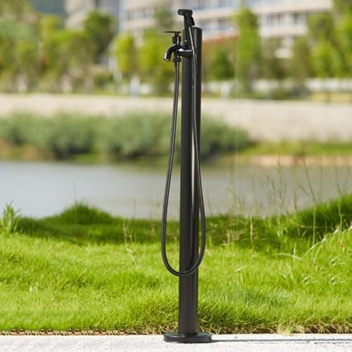 Freestanding Stainless Steel Garden Hose Holder with Faucet - Outdoor Landscape Fountain Hydrant for Car Washing & Watering, Durable Garden Decor, Rust-Resistant, Easy Installation by Unknown