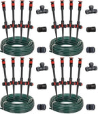 Eden 98063 Multi-Adjustable Flex Design Above Ground Irrigation Garden Sprinkler System,Sprinkler & Hose,DIY Plant Watering Set,(Pack of 4) by EDEN
