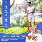 EJW Hose Splitter 4 Way, Garden Hose Splitters, Heavy Duty Faucet Splitter,Rv Brass Water Hose Y Splitter, Hose Connector, Spigot Splitter, Four Way Hose Manifold Valve 3/4 Inch GHT Thread. - Image 5