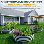 Utopia Home Galvanized Raised Garden Bed Kit 2x2x1 Ft Pack of 3, Planter Box Round Raised Garden Beds Outdoor, Easy Assembly Metal Raised Bed for Gardening Vegetables, Fruits, Flowers,Silver - Image 5