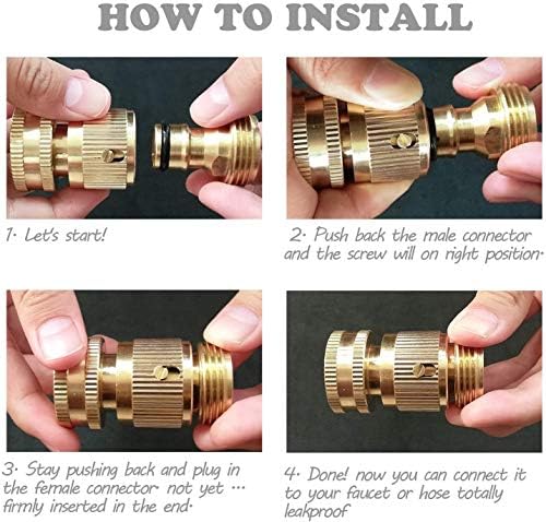 Garden Hose Fitting Expandable Expandable Garden Hose Fitting Quick Connect Adapters Tap and Spray Appliance (2SETS) - Image 3