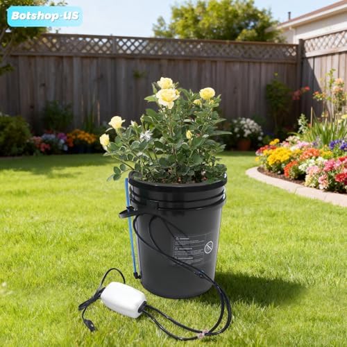Hydroponics Growing System Kit 5-Gallon Deep Water Culture Recirculating Drip Grow System Indoor Garden Grow System with Hose, Air Pump, and Air Stone (1 Bucket + Drip Irrigation) - Image 2