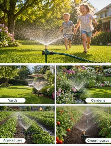 4 Pack Small Garden Sprinklers, Metal Sprinkler for Small Areas - Image 6