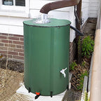 Collapsible Rain Barrel,Portable Rain Barrel Water Tank,Rainwater Collection System Storage Container,Water Collector Barrels Include Two Spigots and Overflow Kit (Green,132 Gallon) - Image 7
