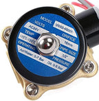 U.S. Solid 1/2" Brass Electric Solenoid Valve 24VAC VITON Seal N.C. (Air, Gas, Fuel.) (Pack of 2) - Image 2