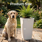 KOL Planters for Outdoor Plants, 20 Inch Tall White Plant Pots, 2 Pack - Image 4