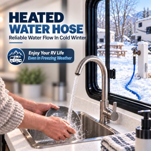 100FT Heated Water Hose for RV, -45°F Anti-Freeze RV Drinking Heated Hose - Image 4