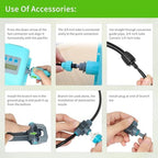 Automatic drip Irrigation Sprinkler kit, LCD Display, Supporting 15 nozzles, with Multiple Installation Methods for nozzles, Automatic Watering System for Plants,with Digital Programmable Water Timer - Image 6