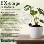 EX-Large Plant Watering Globes with Cover 26oz Top Fill Plastic Water Bulbs Self Watering Planter Inser, Slow Release Terracott, Plant Watering Devices for Plants, 6 Pack - Image 3