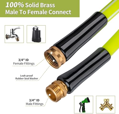 DAVCO Garden Hose 50FT x 5/8" ID with 7 Function Sprayer - Image 2