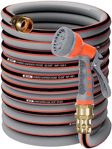 Garden Hose 100 ft 5/8, Rubber Water Hose Heavy Duty by Yvnicll