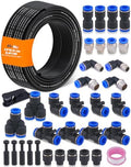 3/8" Air Line Tubing Kit, 32.8FT SAE J844 PA Nylon Air Hose Tubing by EilxMag