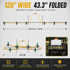 6 Nozzles Foldable Sprayer Boom Kit, Large Coverage Sprayer for ATV/UTV - Image 3