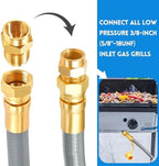 GasSaf 10 FT 1/2" ID Natural Gas Grill Hose with Quick Connect Fitting, Natural Gas Conversion Kit Suitable for Gas Grill, Generator, Patio Heater and More (with Sealing Tape) - Image 4