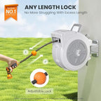 Giraffe Tools Retractable Hose Reel 1/2" x 65 ft Wall Mount Auto Rewind - Image 2