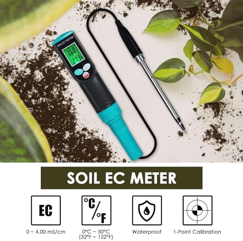 2 in 1 Digital Plants EC Meter Soil EC & Temperature Meter - Image 2
