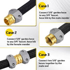 48 Pcs Garden Hose Repair Connector with Clamps, Male and Female - Image 5