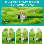 3 Set Metal Lawn Sprinklers for Yard, 360° Coverage Water Sprinklers, Adjustable Brass Nozzle with Aluminum Alloy Spike Base, for Yards Garden Vegetable Lawn Irrigation ﻿ - Image 5