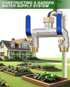 Hose Splitter 2 Way Heavy Duty, Brass Garden Hose Splitter - Image 6